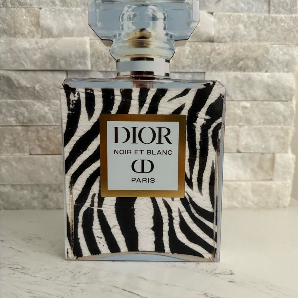 Dior Zebra Print Perfume - Black and White